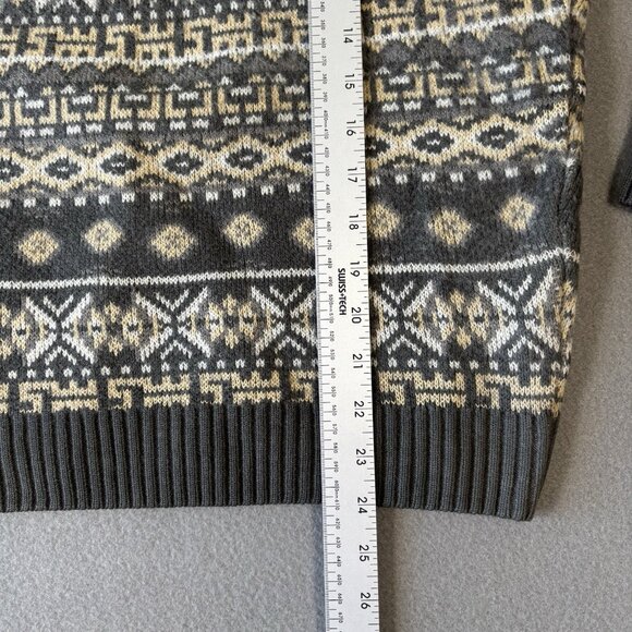 VTG Tundra Canada Wool Knit Sweater Mens Size M Pullover Fair Isle Nordic Ski - Picture 7 of 9
